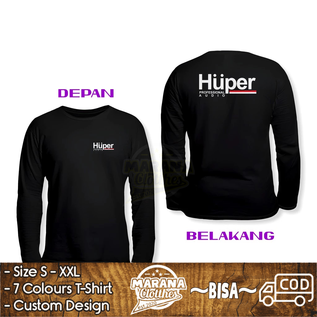 Kaos Huper Professional Audio Indonesia Lengan Panjang Kaos Distro