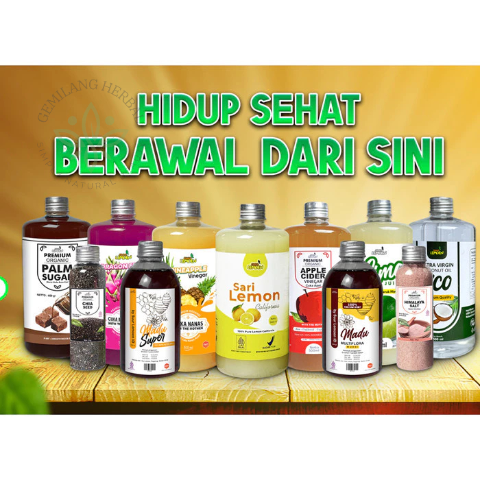 

Cuka Apel Organik Apple Cider Vinegar Premium With The Mother - ALL VARIANT - Gemilang