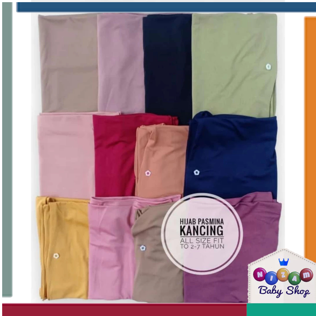 Pasmina Instan Anak Perempuan 1-7 Tahun Bahan Jersey