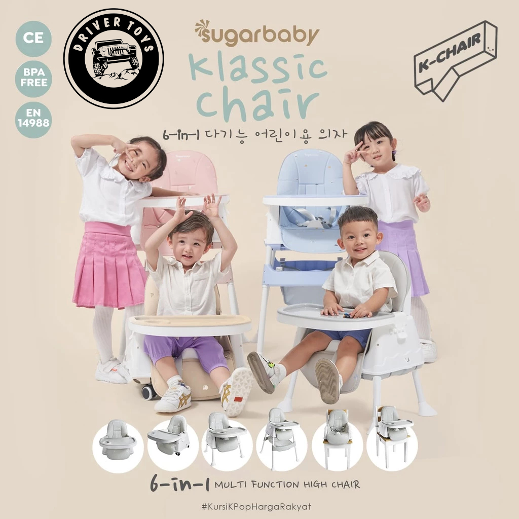 Kursi Makan Bayi | Kursi Makan Bayi 6 Bulan | 6 IN 1 Multifunction | Toys Driver