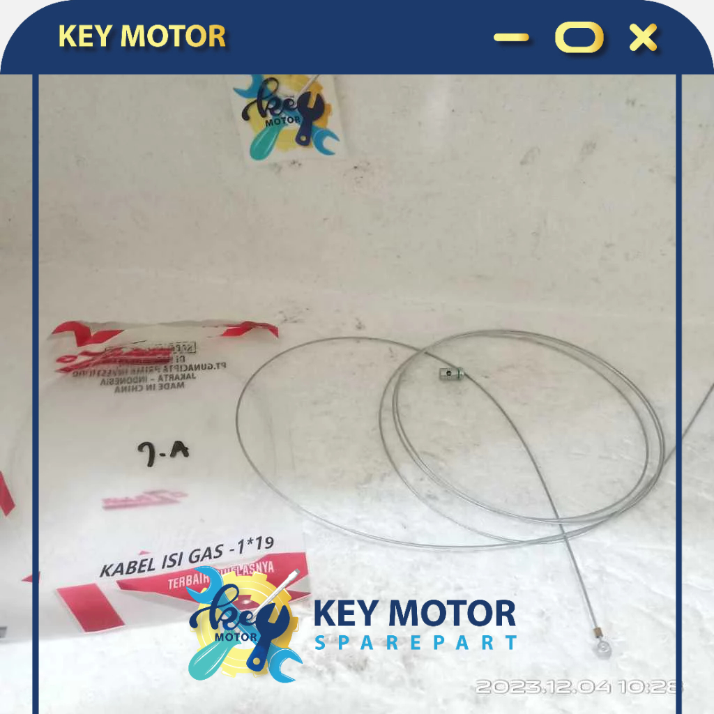 Kawat Seling Isi Kabel gas + Nepel Gas Motor Universal