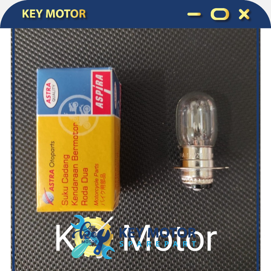 Bohlam Bola Lampu Depan Aspira KFV Kaki 1 Semua Motor 100% Asli