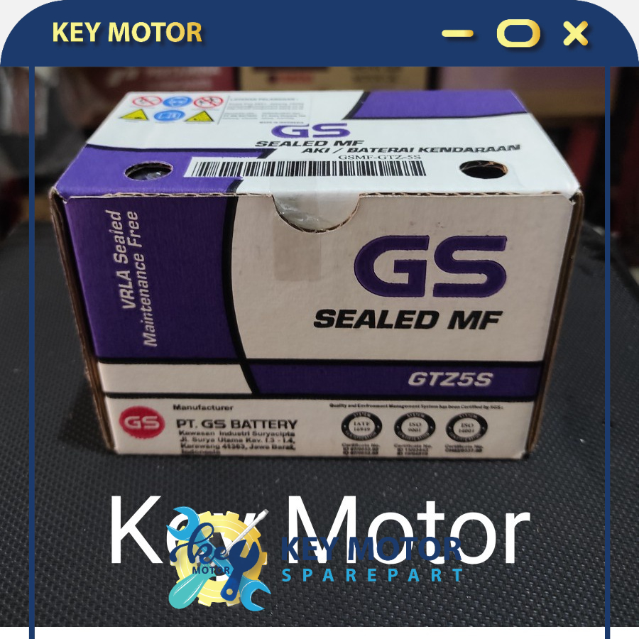 Aki Baterai GS Astra GTZ5S Aki Kering Motor 100% Asli