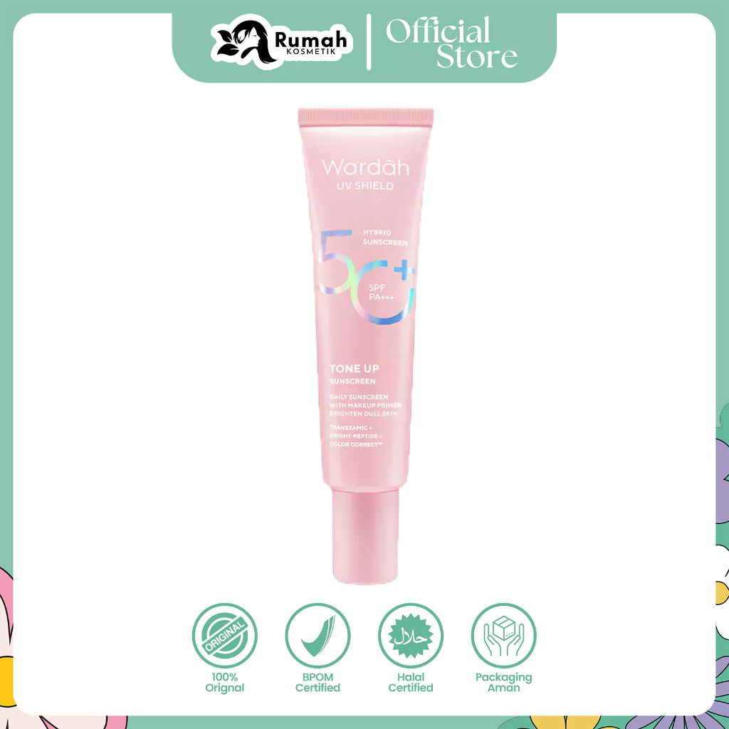 Wardah UV Shield Tone Up Sunscreen SPF 50+ PA+++ - Sunscreen Wajah