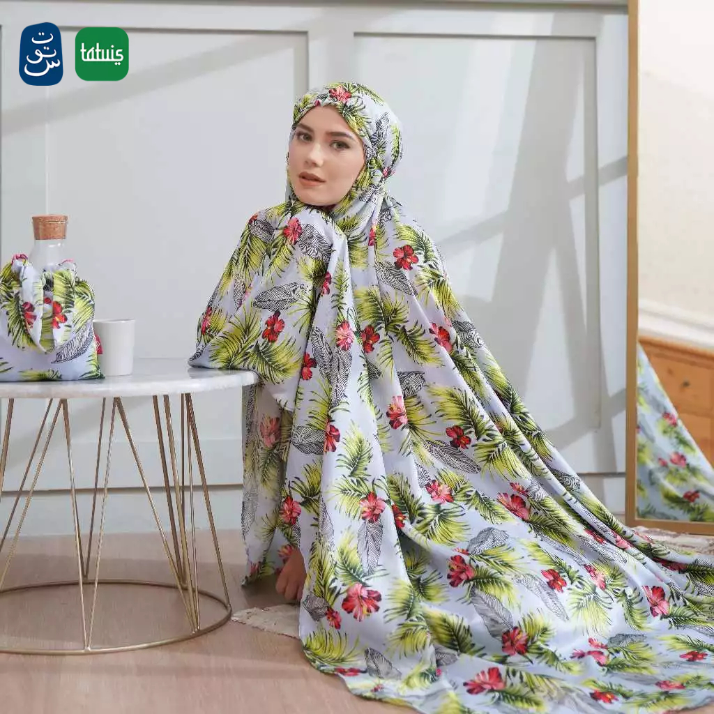 Tatuis Mukena Tiara 495 Blue Dewasa Maxi Jumbo Young Series