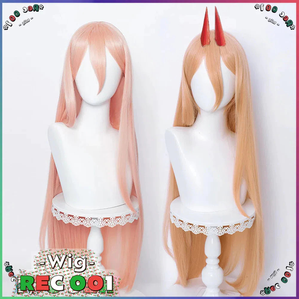 【M】 Wig Power Cosplay Chainsaw Man Orang Dewasa/Anak-Anak Dapat Menggunakannya