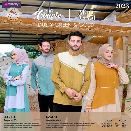 AURANY | Baju Koko Modern Pria Dewasa Lengan Panjang AK 10 by Aurany
