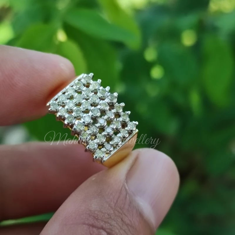 cincin berlian eropa asli model baris 5