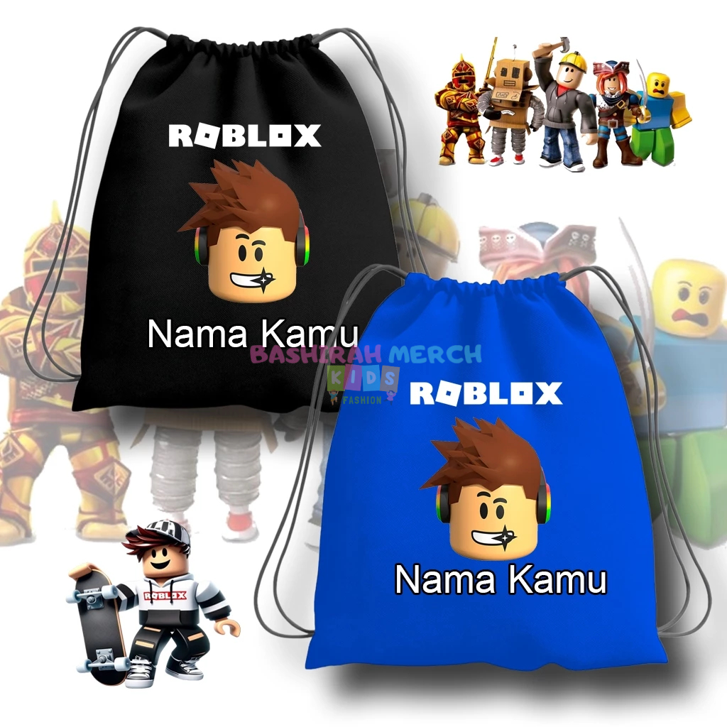 Tas Serut Anak Roblox / Stringbag Anak untuk Jalan-Jalan , Ngaji , Sekolah, olahraga