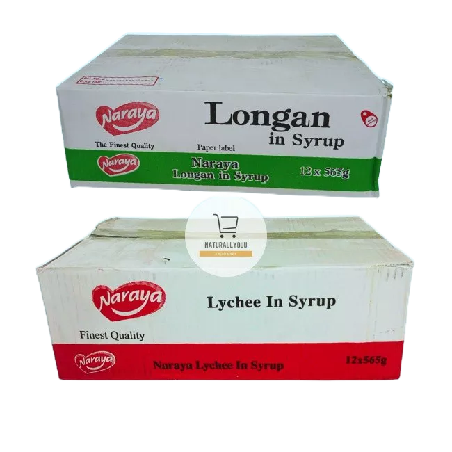 

(SMM) (1CARTON) - 12 kaleng Naraya Longan atau Naraya Lychee Buah Kelengkeng - Leci dalam sirup