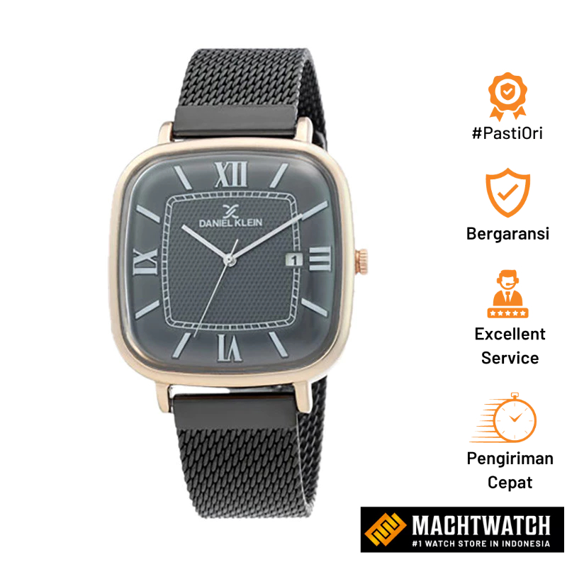 [MAYDAY] Jam Tangan Pria Daniel Klein Exclusive DK12336-4 Men Black Dial Black Mesh Strap