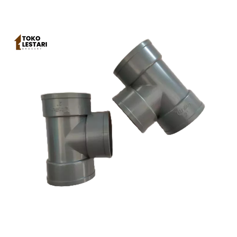 Tee 2 inchi Trilliun T cabang tiga sambungan paralon pipa pvc