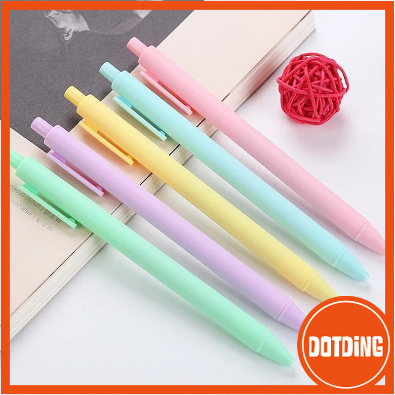 

[COD] 6 Pena / 30 Isi Ulang Pena Cetekan Macaroon Pulpen Warna Pastel Alat Tulis Sekolah Kantor Pen Warna Warni Bolpoint Polos Tinta Hitam