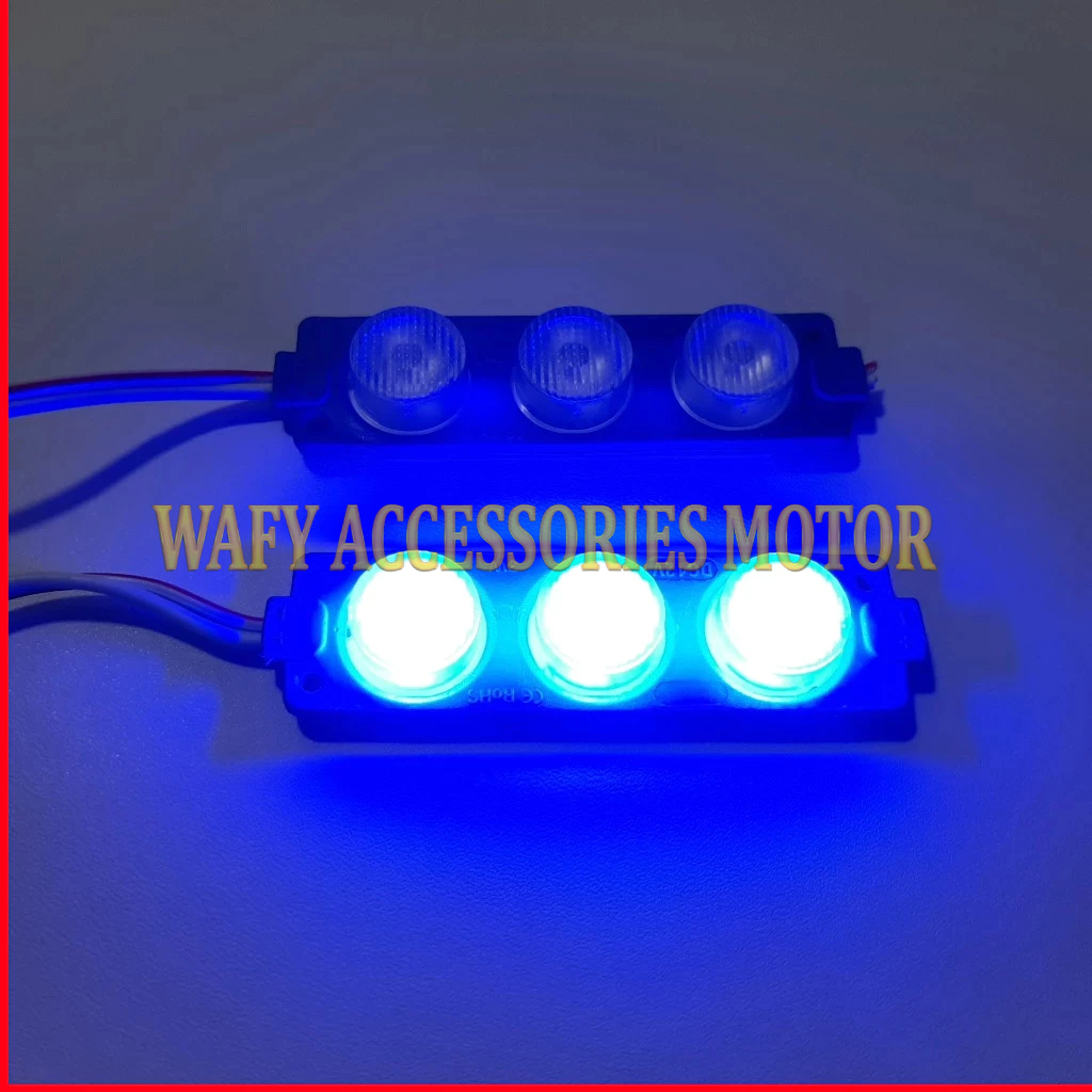 Lampu Kolong Variasi Led 3 Titik 12 Volt Motor Mobil Truk Warna Biru