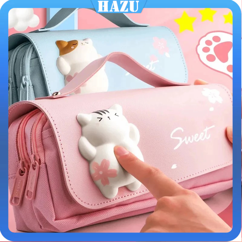 

Kartun Tas Pensil Dekompresi /Kapasitas Besar Siswa Sekolah Dasar Tas Pensil Lucu /Tempat Pensil Tahan Air /Kotak Pensil Lembut /Super Cute Girl Heart 3D Net Red Pencil Bag