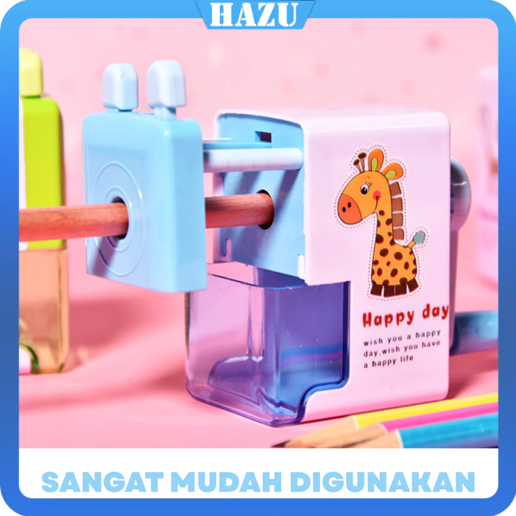 

Rautan Serutan Pensil Putar Gaya Kartun Sharpener Rautan Meja 4 Warna Serutan Pensil Putar Lucu