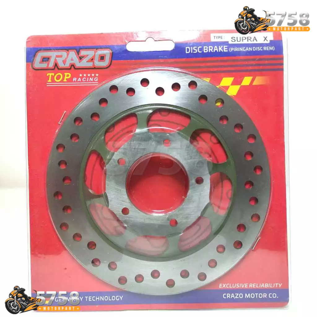 PIRINGAN CAKRAM BAJA ANTI KARAT  SUPRA X FRONT DEPAN DISC BRAKE CRAZO (5758)