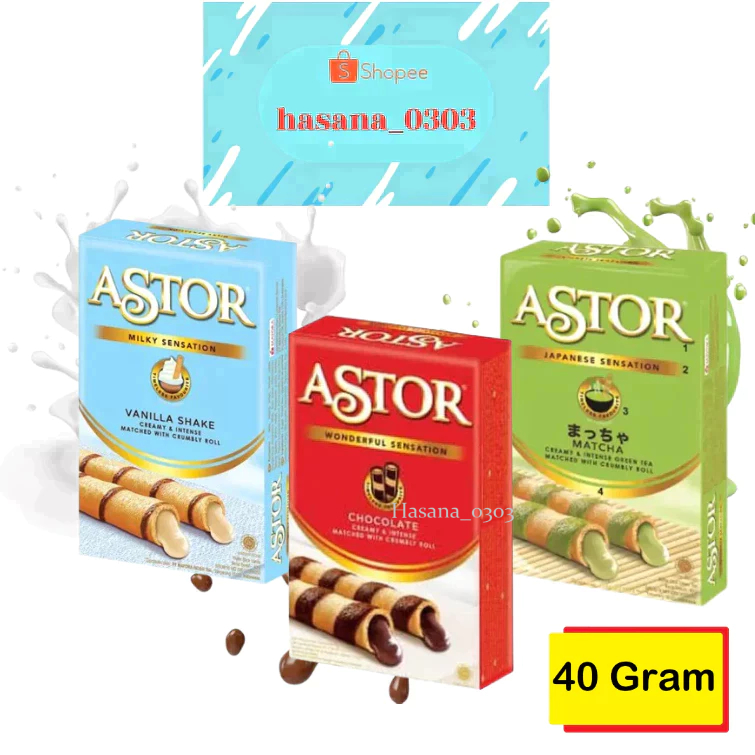 

ASTOR Wafer Stik 40 Gram [ Coklat, Vanilla, Matcha ]