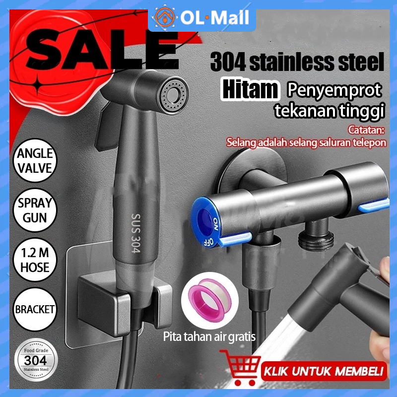 Jet Shower Closet Kran Cabang 2 Jet Washer Toilet Kran Toilet Duduk 1 Set Shower Closet Duduk Kepala