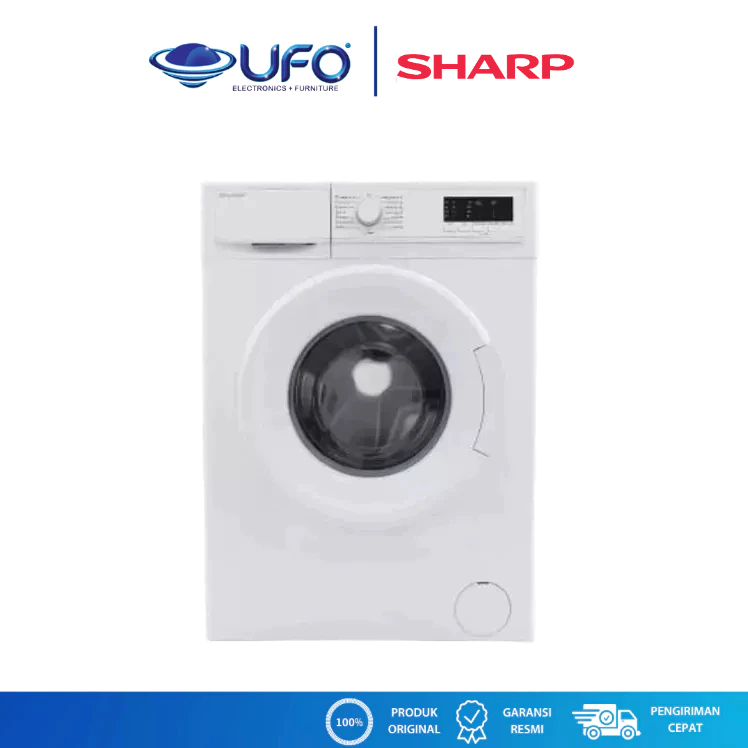 Sharp Mesin cuci 1 Tabung Front Loading 7 Kg ESFL1072 B | Bukaan Depan | ESFL1072B