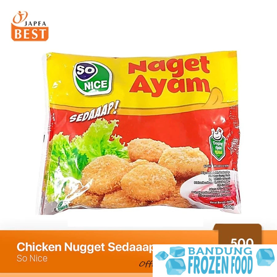 

SO NICE SEDAAAP NUGGET AYAM 500 GR