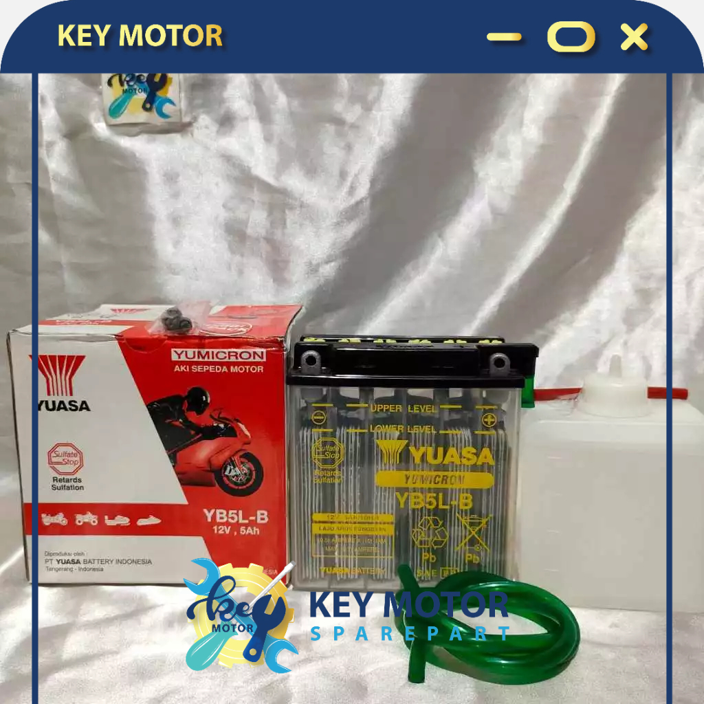 Aki / Accu Basah Motor Mio / Jupiter Z / Vega R - Zr Yuasa YB5L - B 100% Original
