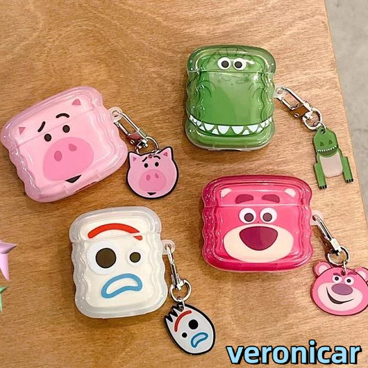 【COD】Case Airpods Gen 1/2 Gen 3 Pro Model Kartun Toy Story Dengan Gantungan Kunci Protection Case | 