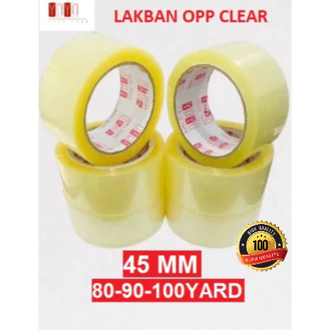

[TERMURAH] LAKBAN BENING ISOLASI SELOTIP OPP CLEAR TAPE 45MM
