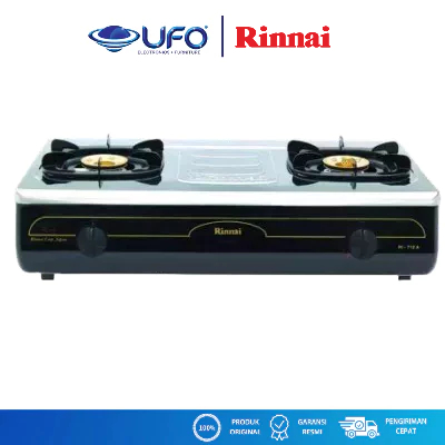 Rinnai RI712A Kompor Gas Jumbo Stainless 2 Tungku