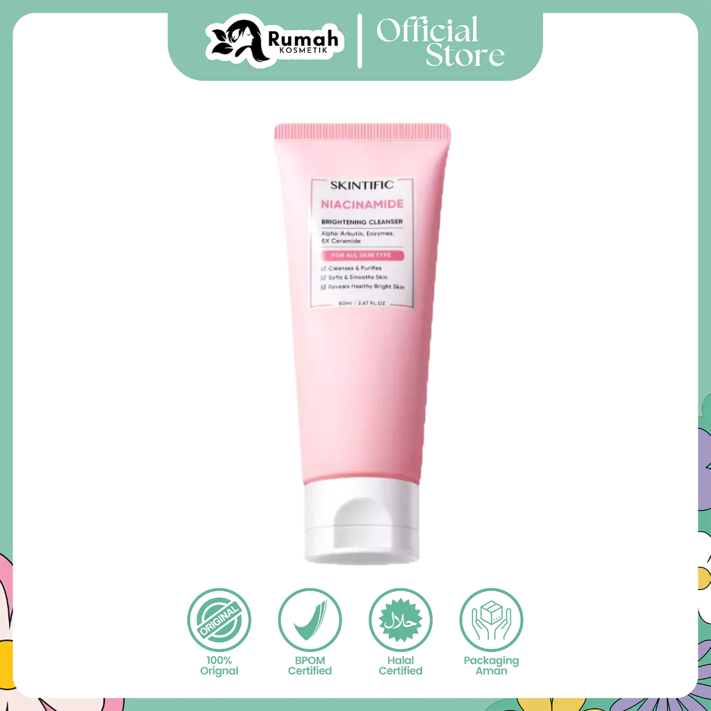 SKINTIFIC Niacinamide Brightening Cleanser 80ml - Facial Wash