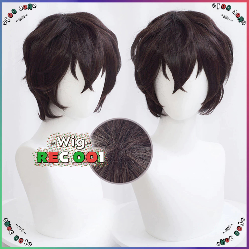 M Wig Dazai Cosplay Bungo Stray Dogs Orang Dewasa/Anak-Anak Dapat Menggunakannya