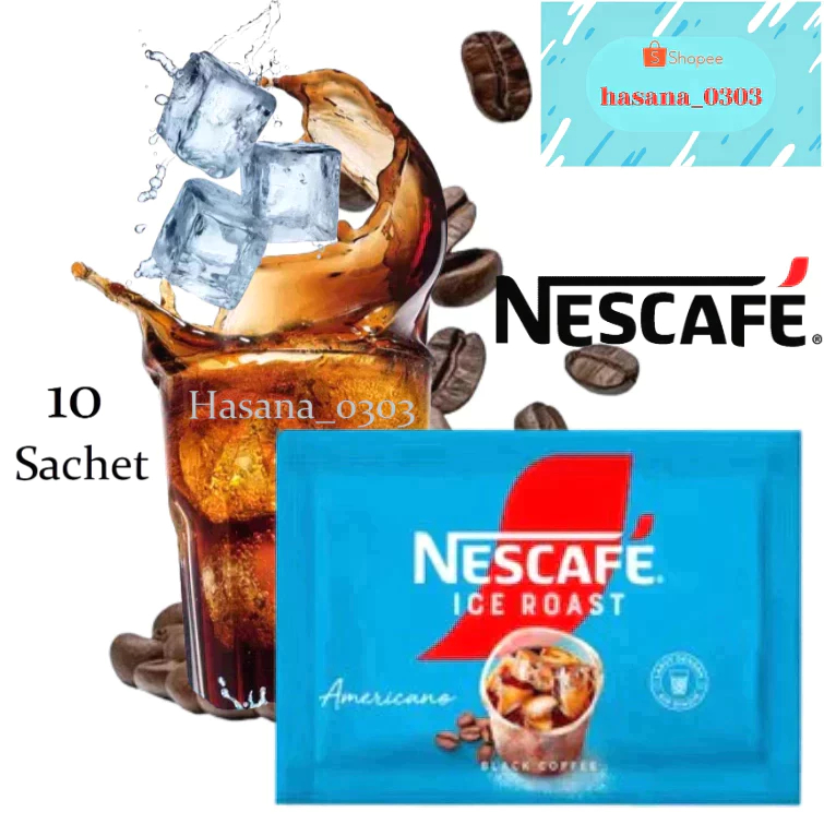 

NESCAFE ICE ROAST AMERICANO [ 1RENTENG ISI 10 SACHET ]