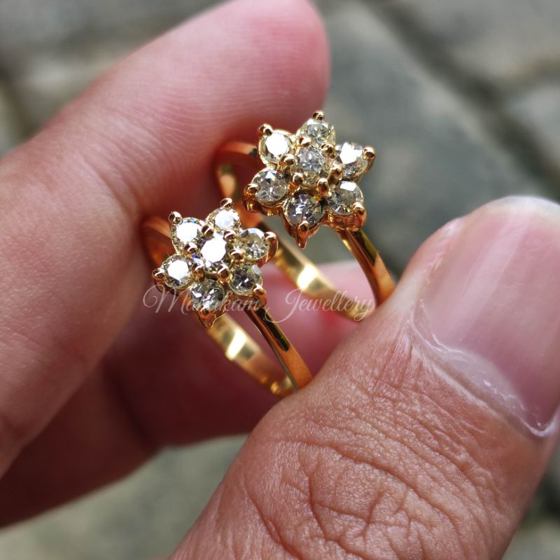 cincin emas full berlian Banjar/ Eropa asli mewah