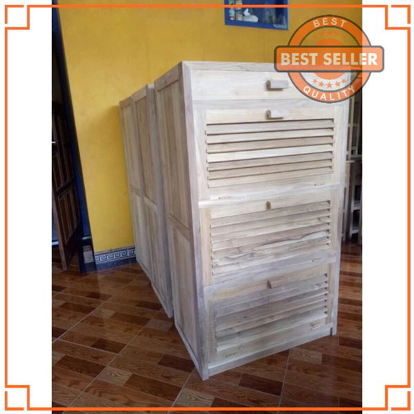 RAK SEPATU SANDAL KAYU JATI FURNITURE MURAH