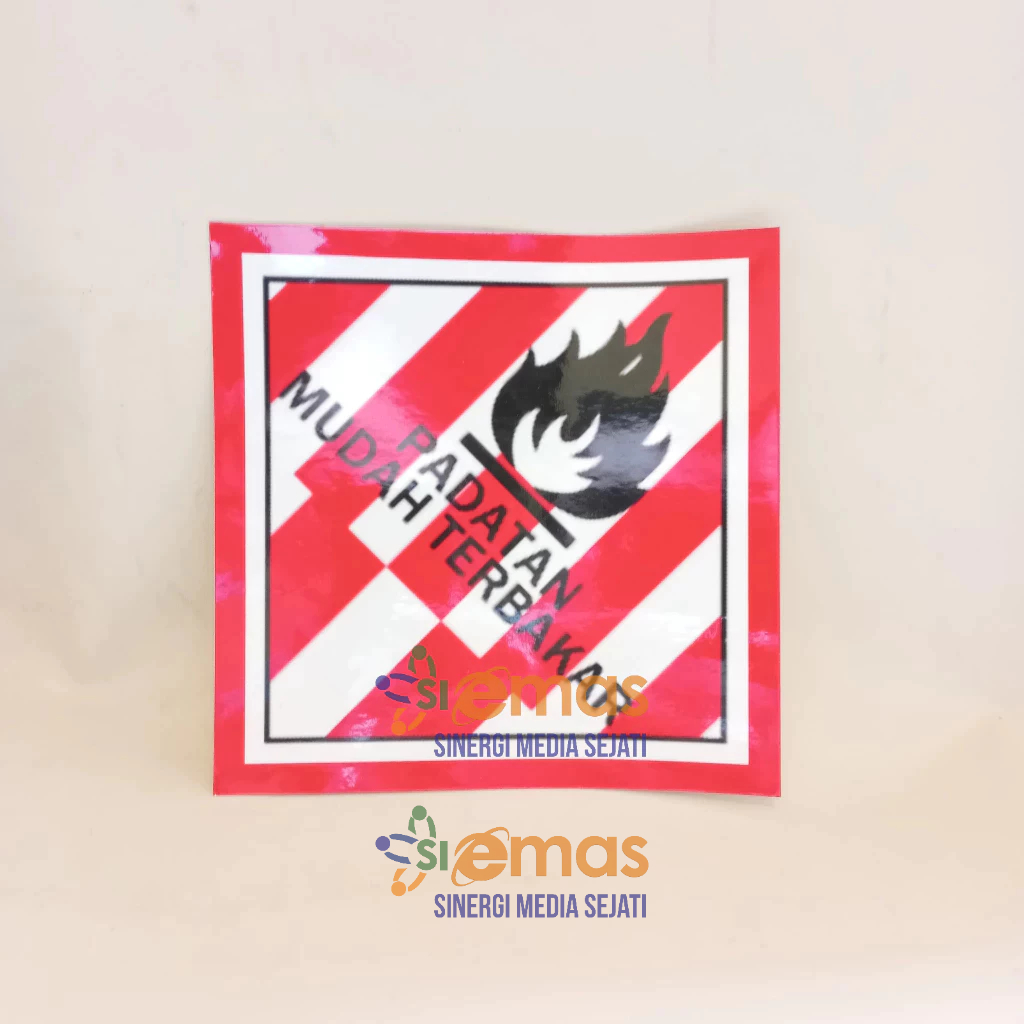 

Stiker Padatan Mudah Terbakar | Stiker Simbol Limbah B3 | Sticker Hazard Symbol