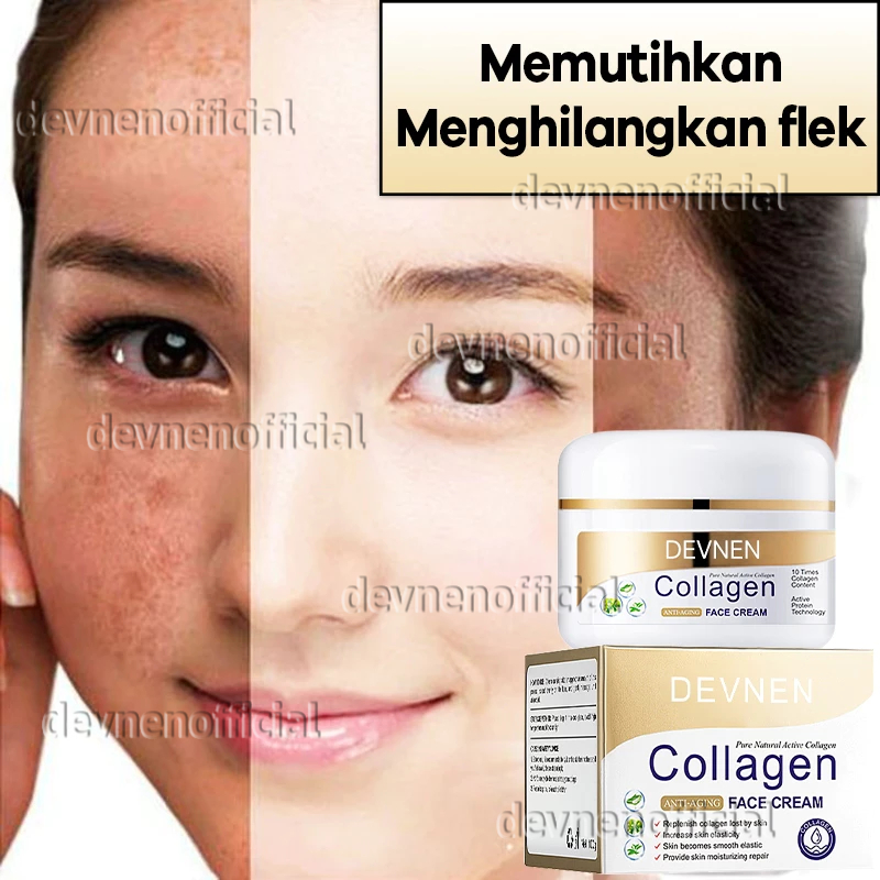 DEVNEN Collagen Cream Siang Malam Retinol Cream Anti Aging Perbaikan Retinol Night Cream Pemutih