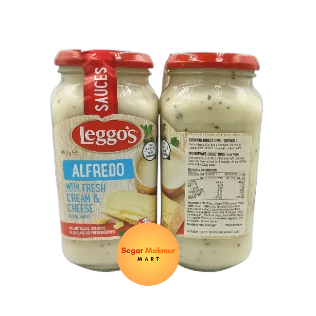 

(SMM) LEGGOS Alfredo Pasta Sauce 490GR Bumbu Pasta Alfredo