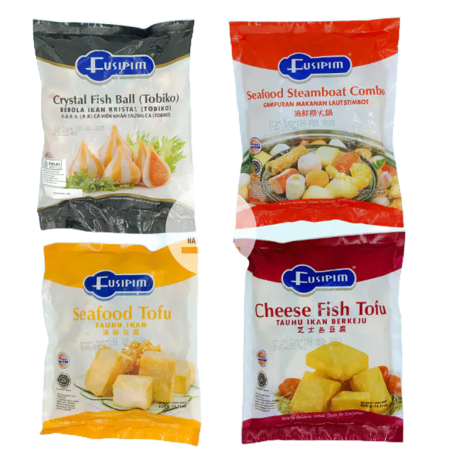 

(SMM) Fusipim Seafood Tofu-Steamboat-Cheese Fish Tofu-Crystal Fish Ball 400GR
