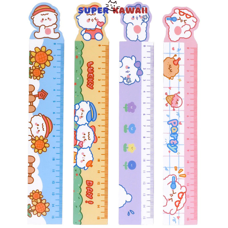 

Super Kawaii - [SK20] Penggaris 15 cm Magnet Karakter Lucu Fleksibel Lentur cute Ruler Gambar Binatang