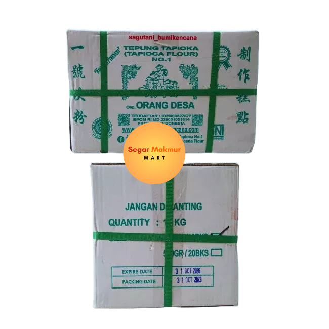 

(SMM) (1CARTON) Tapioka Cap Orang Desa isi 10PACK Sagu DUS