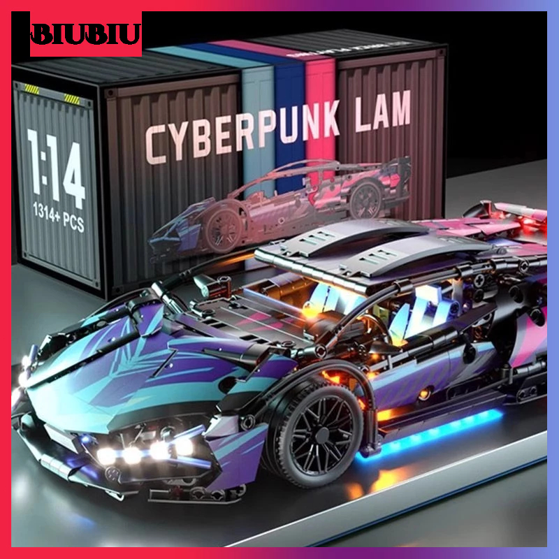 <COD> 1:14 RC Mainan mobil Bricks Edukasi Block 1314 Pcs besar Lamborghini Model Susun Mainan Anak L