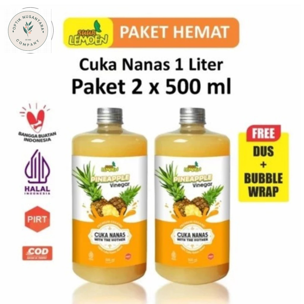 

Suur Lemoen Cuka Nanas 1 Liter - Cuka Nanas Obat Diabetes - Organic Pineapple Cider Vinegar