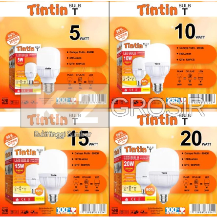 Bohlam Lampu LED TIntin 5 watt