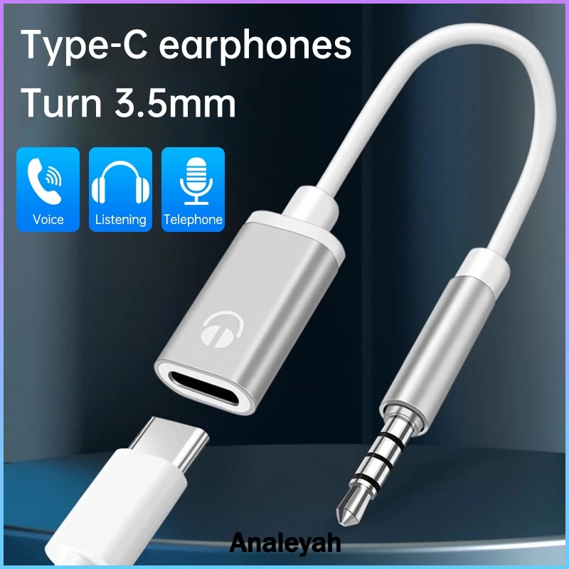 Converter TYPE-C To JACK 3.5 MM Adapter input male Type C to  3.5mm output female- ALY