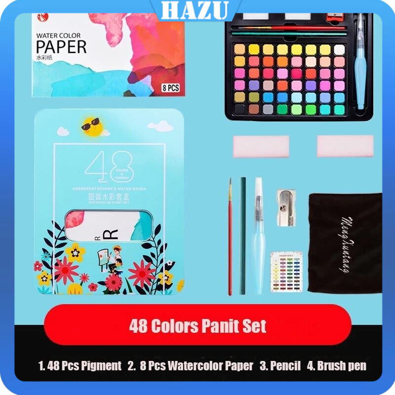 

Cat Air watercolor set -24 warna water color alat cat air lukis set (termasuk kuas dan kertas gambar)