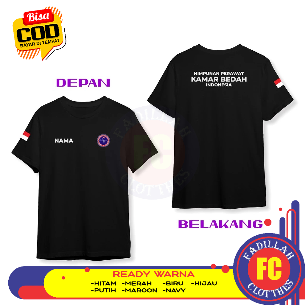 Baju Kaos HIPKABI Himpunan Perawat Kamar Bedah Indonesia Gratis Nama DB Kaos Distro