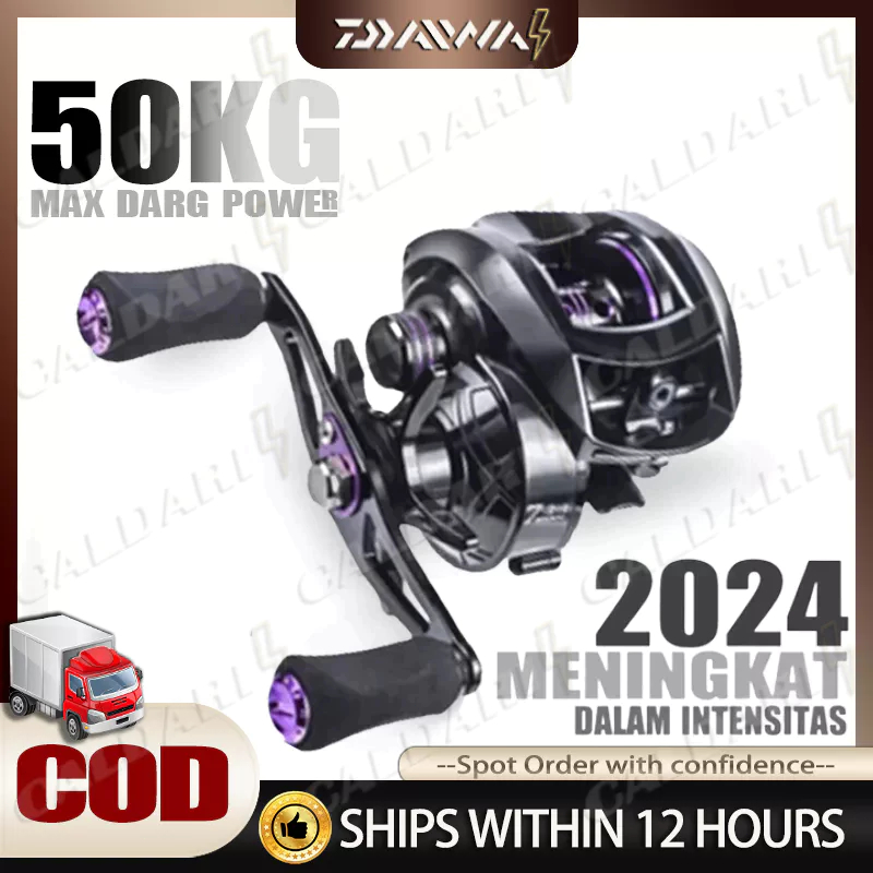 CALDARI Fishing Reel pancing Baitcast Reel Gulungan pancing 15kg/30LBS 7.2:1 18+1BB Mesin Memancing 