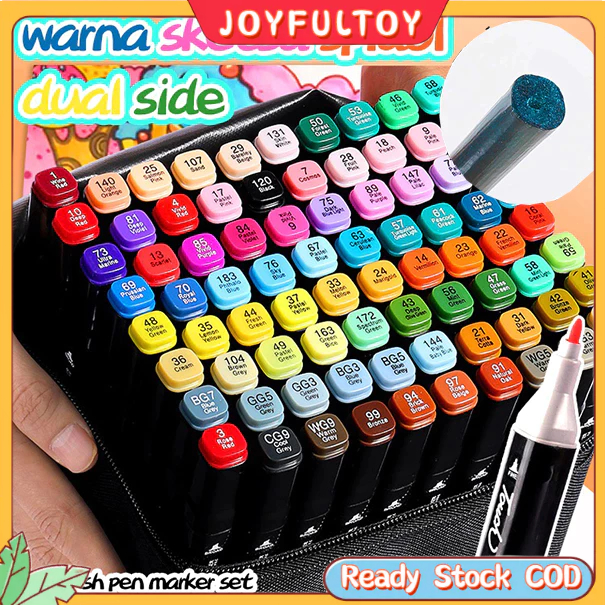 

【With Basis】204/120 COLOR Spidol Warna Stabilo Touch Warna Dual Side Fine Art Brush Pen Sketsa Animation Markers Twin Market Set