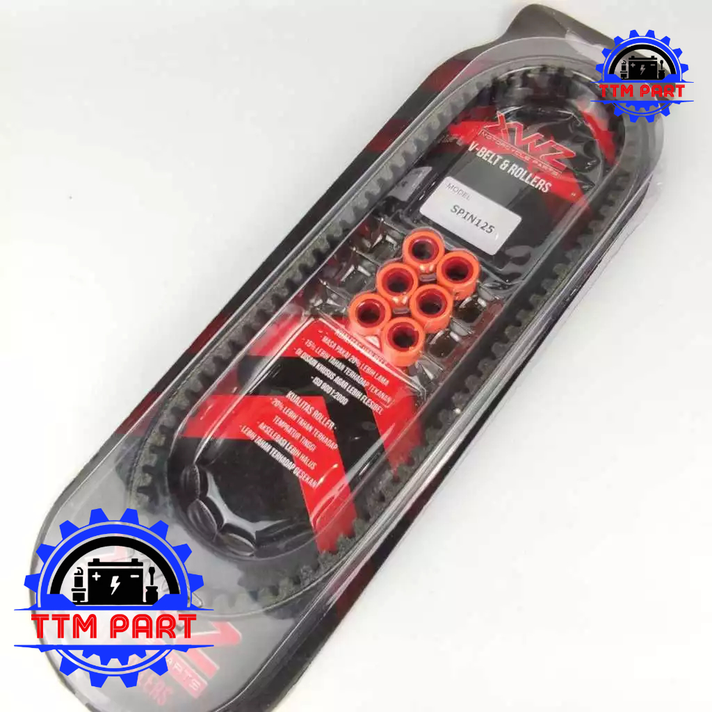 VANBELT PLUS ROLLER  SUZUKI SPIN 125 VAN BEL FAN BEL FANBEL  FANBELT TALI KIPAS XWZ