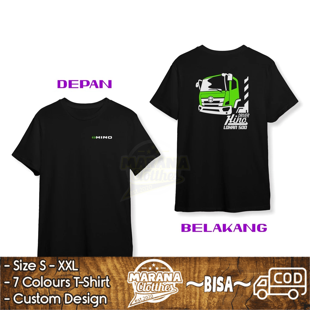 Kaos Mobil Hino Lohan 500 Driver Vector Baju Otomotif